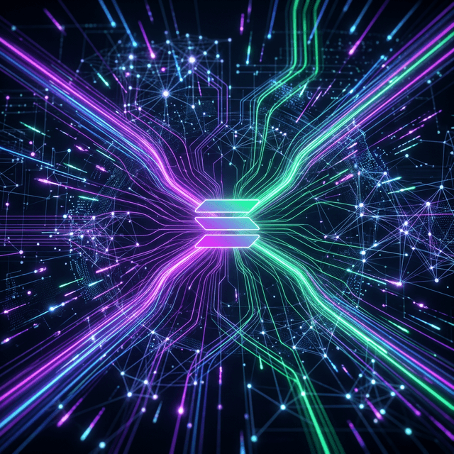 Solana logo representing speed