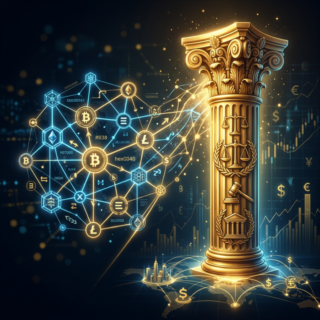 Adalet sütunu ve blokzincir ağı entegrasyonu görselleştirmesi